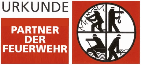 Urkunde PARTNER DER FEUERWEHR vom Deutschen Feuerwehrverband